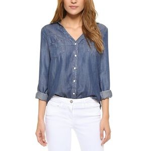 Soft Joie Brady Button Down Chambray Blouse